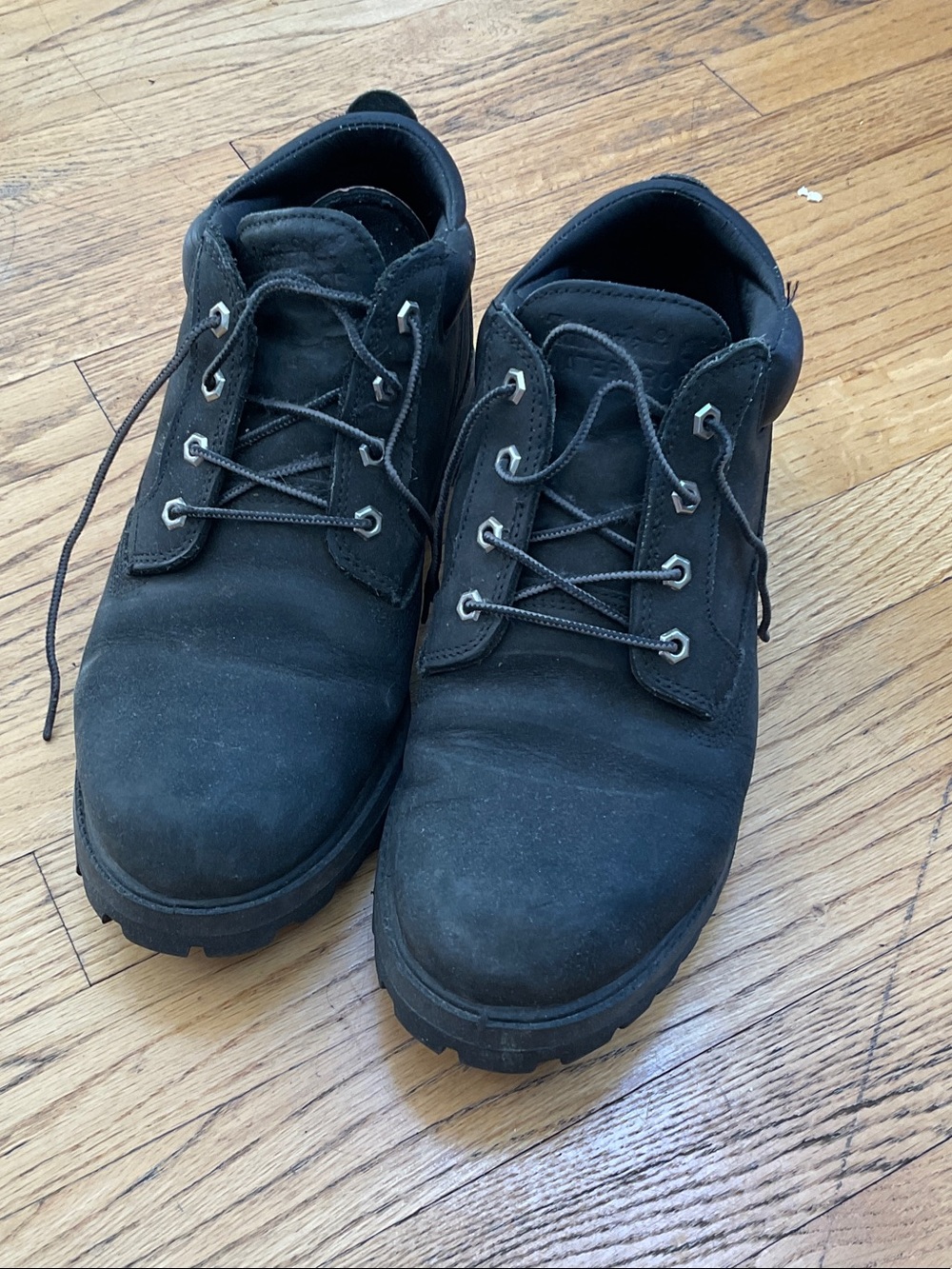 Timberland Black Lace-Up Waterproof Work Boots